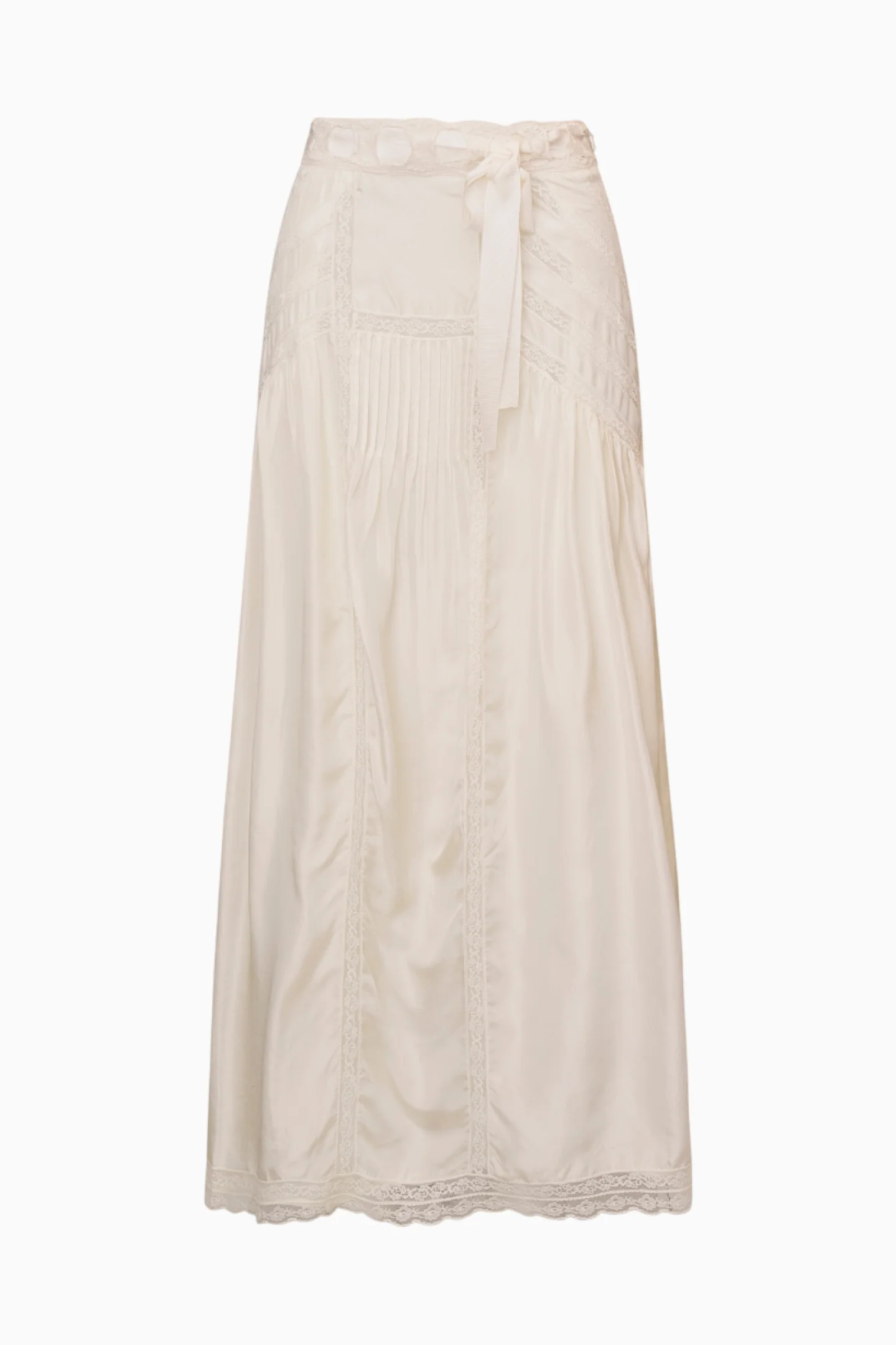 Beloria Silk Lace-Detailed Maxi Skirt - Image 6