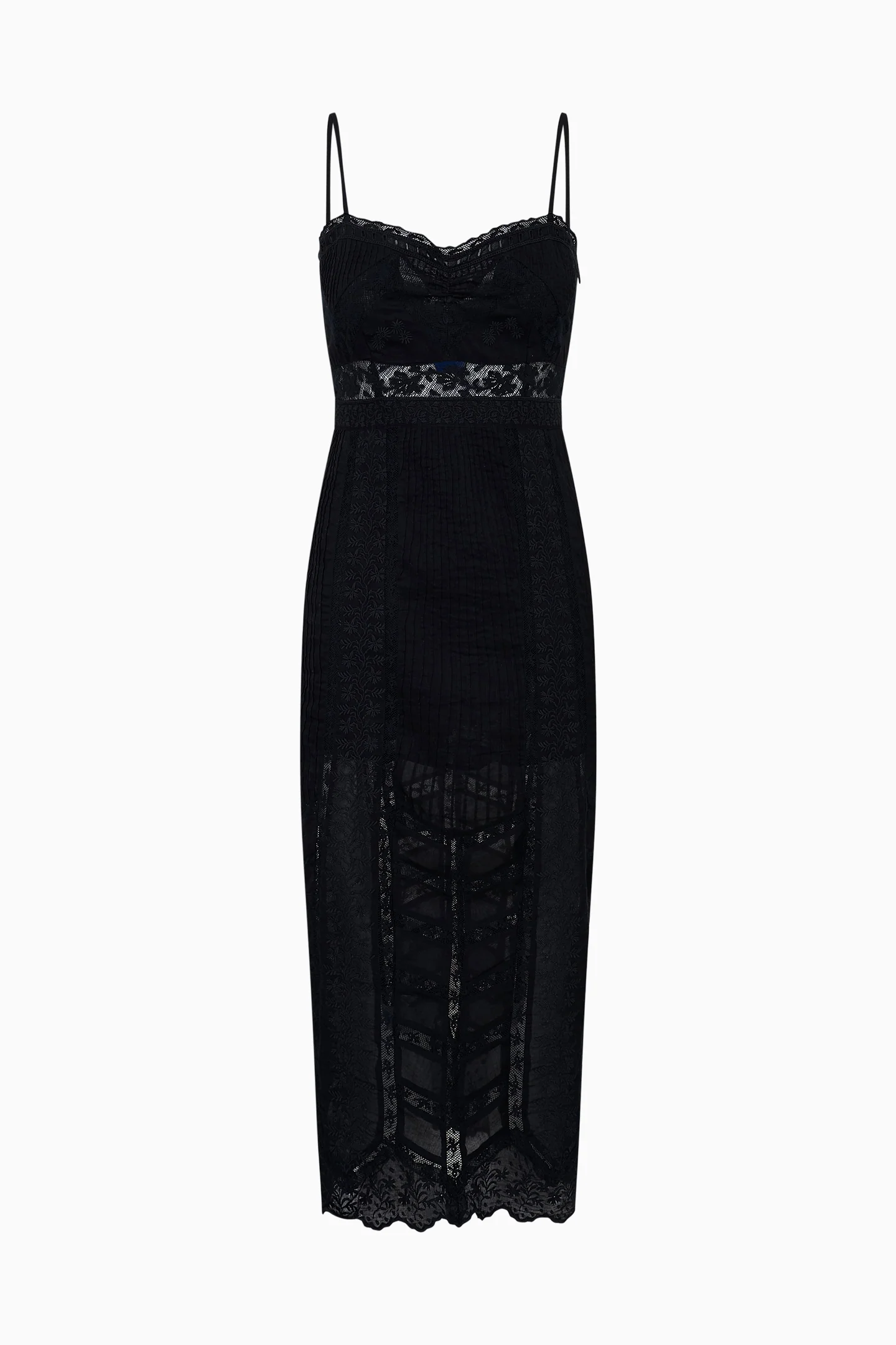 Celadine Cotton Lace-Trimmed Midi Dress - Image 5