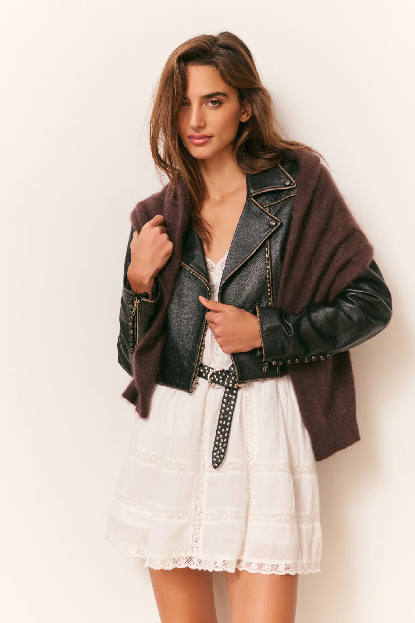 Docila Heritage Cotton Mini Dress - WHITE - Image 5