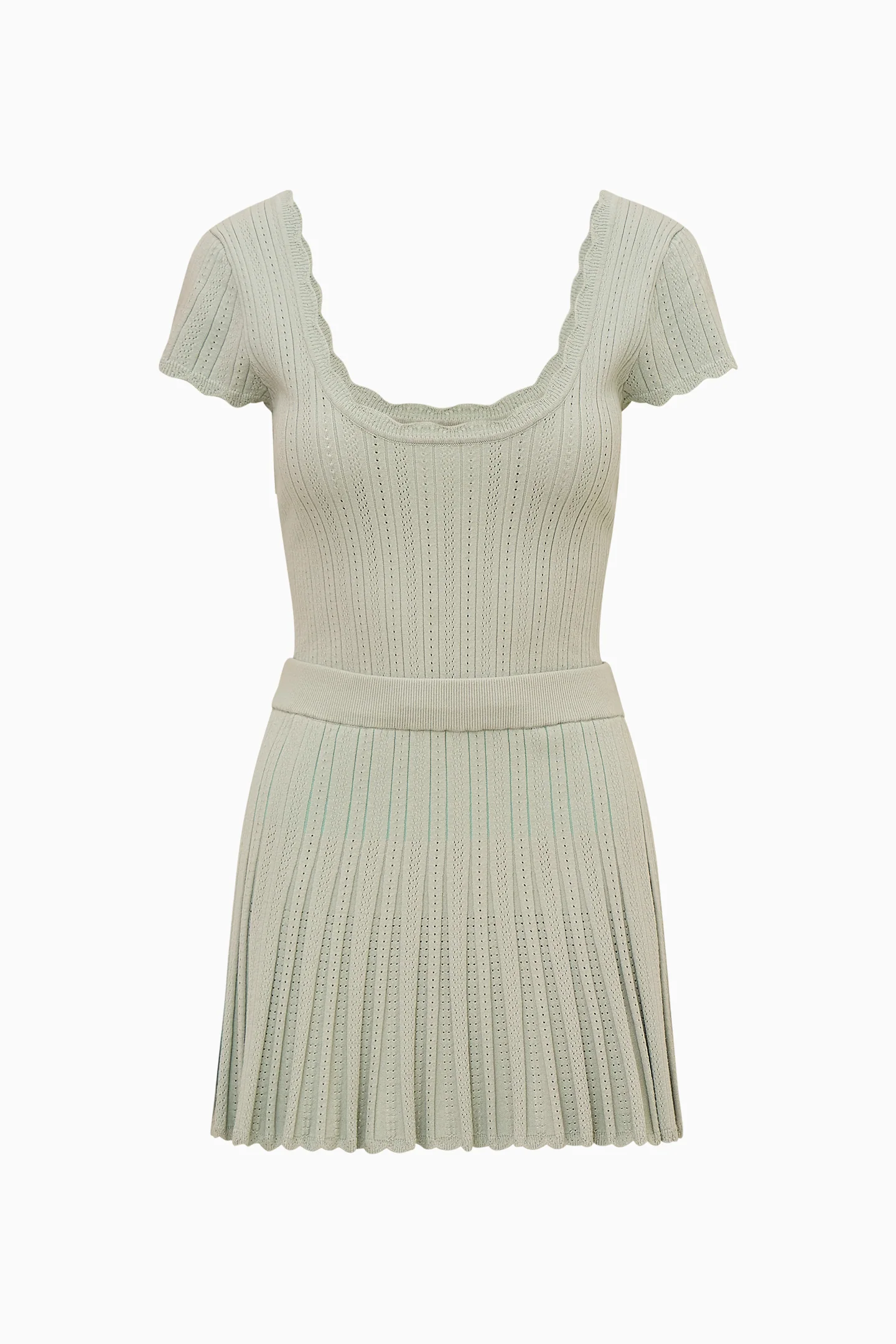 Evaluna Stretch Pointelle Mini Dress - Image 6