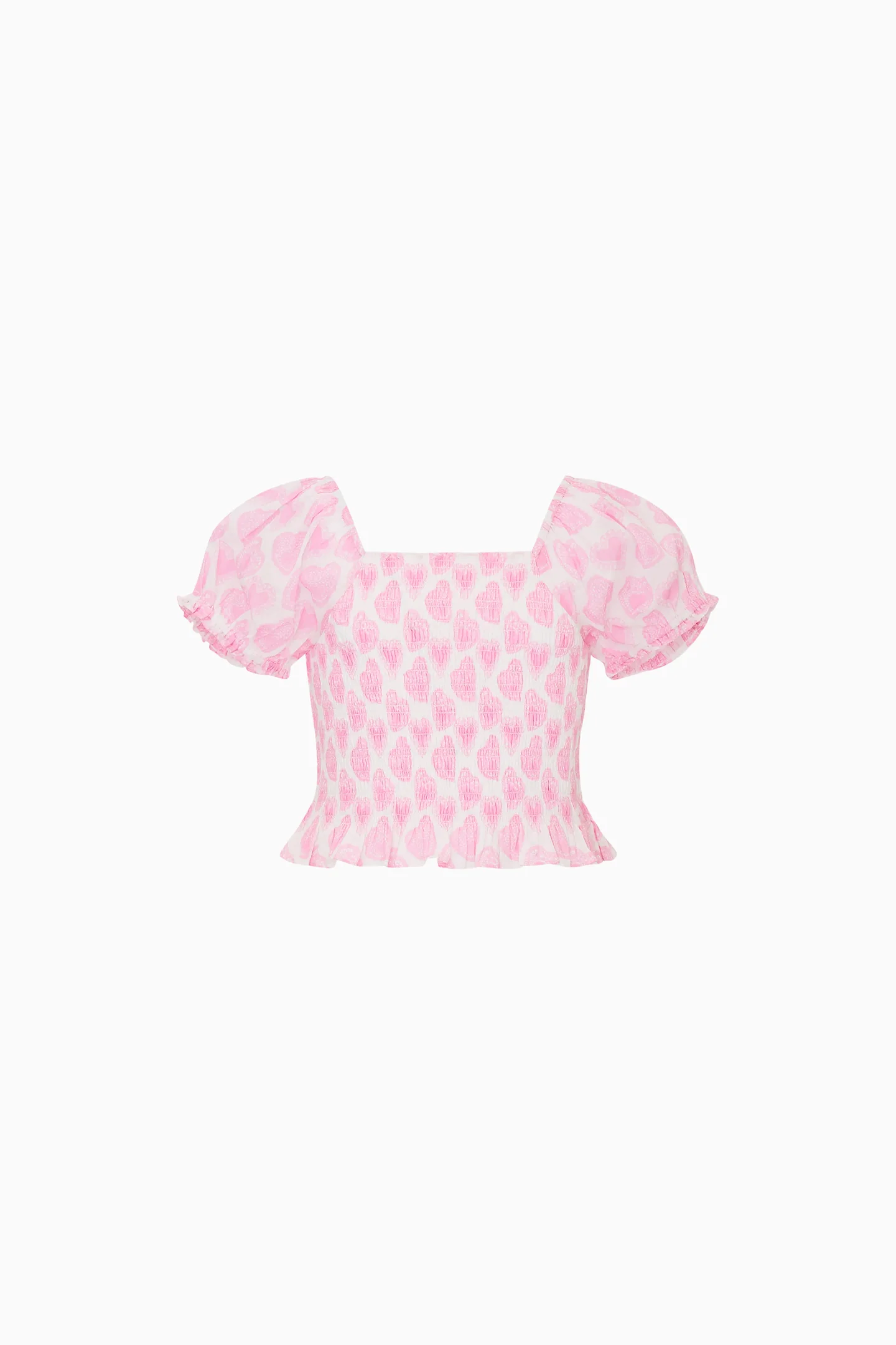 Little Girls Fabielle Heart Print Top - Image 5