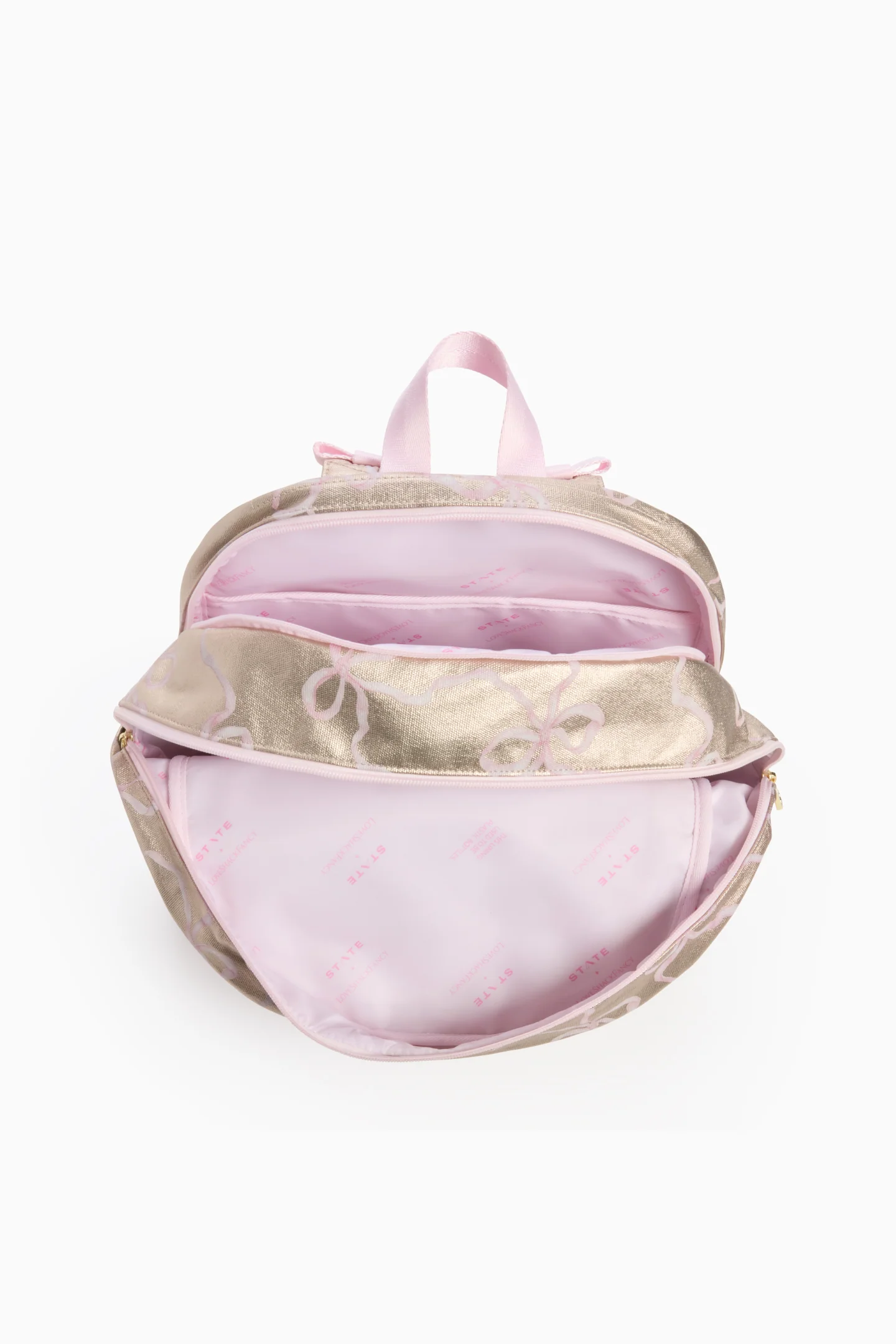 STATE x LoveShackFancy Gold Kane Double Pocket Backpack - Image 6