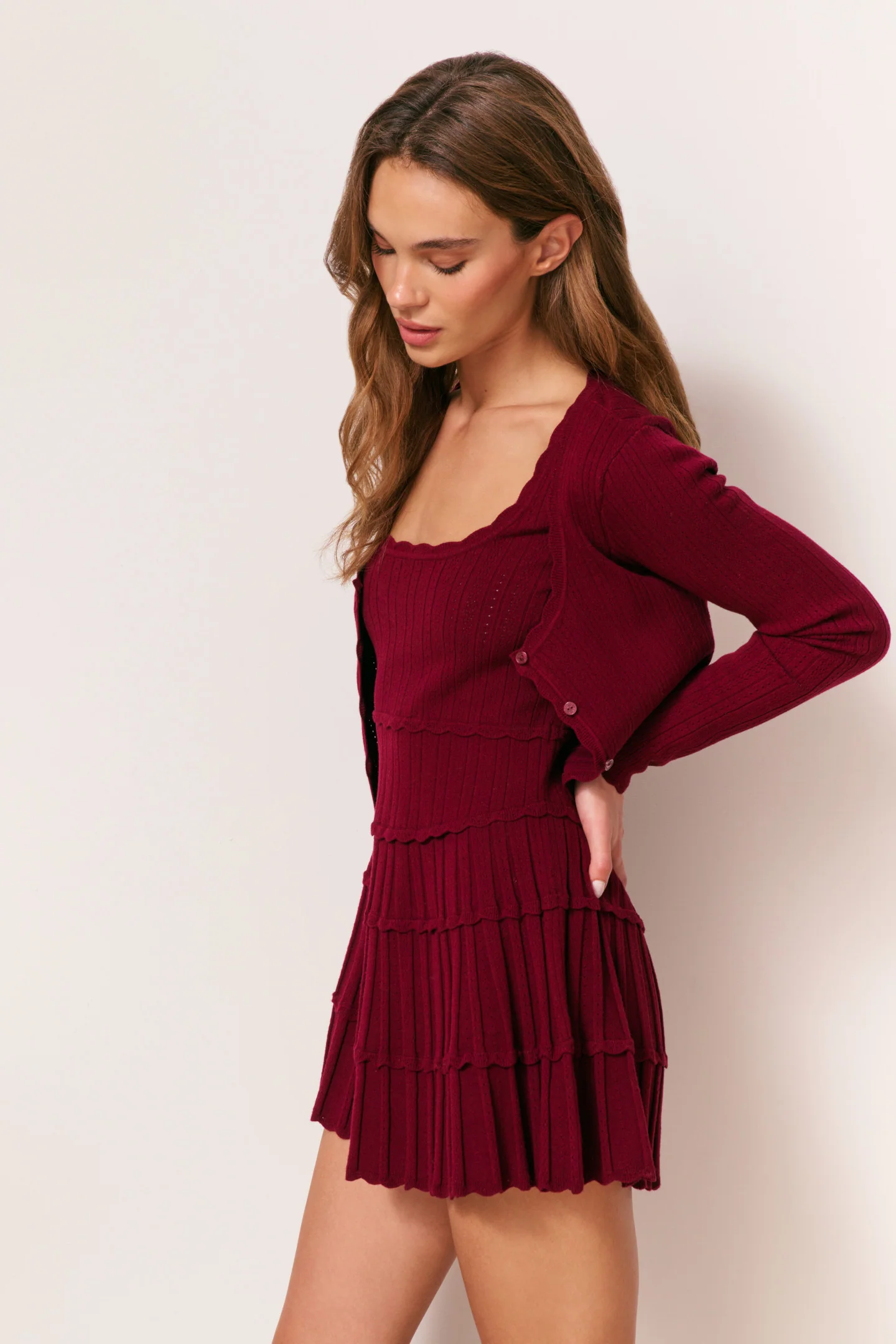 Martti Stretch Pointelle Cardigan - Image 10