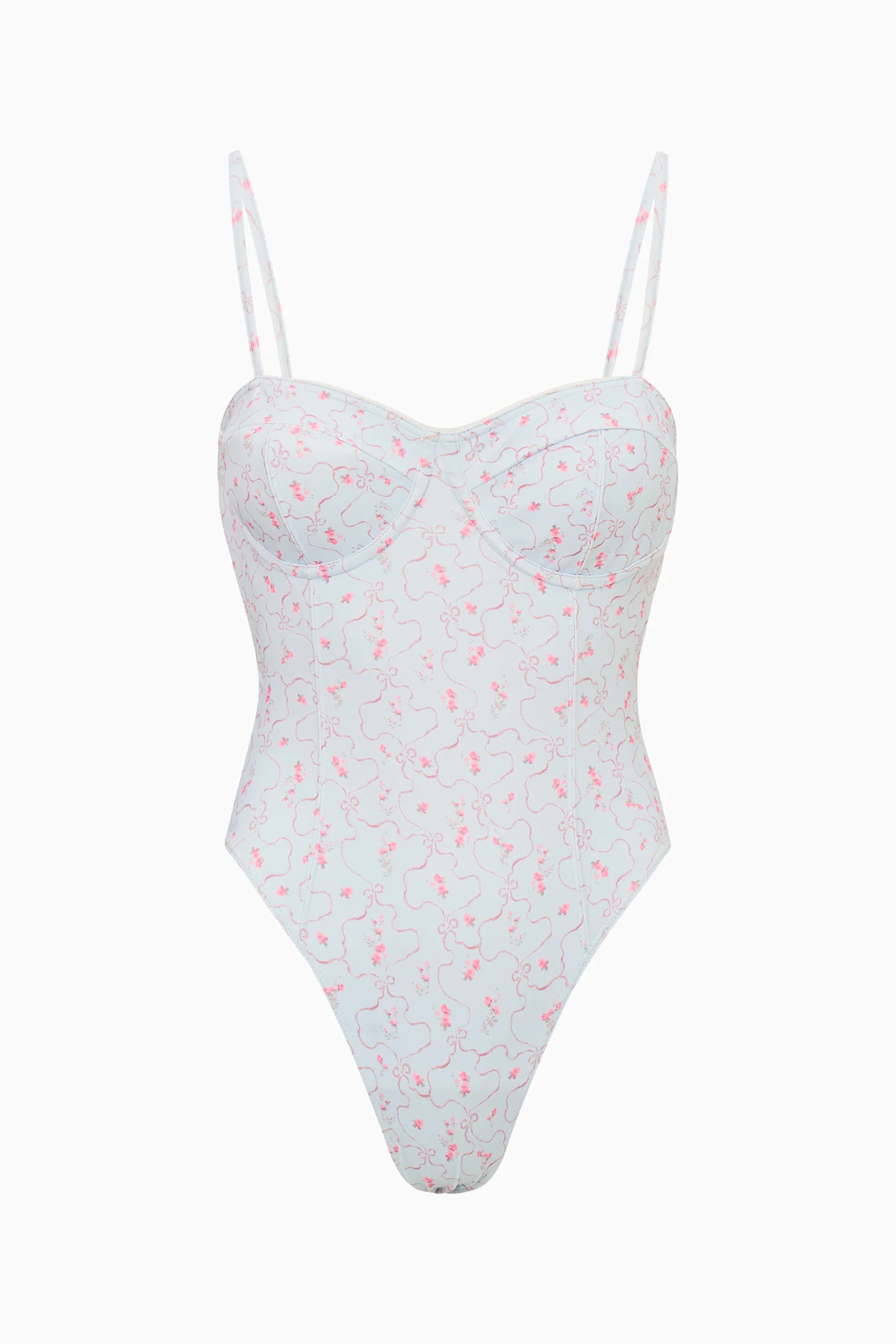 Mina Blue Floral One-Piece Swimsuit - Image 6