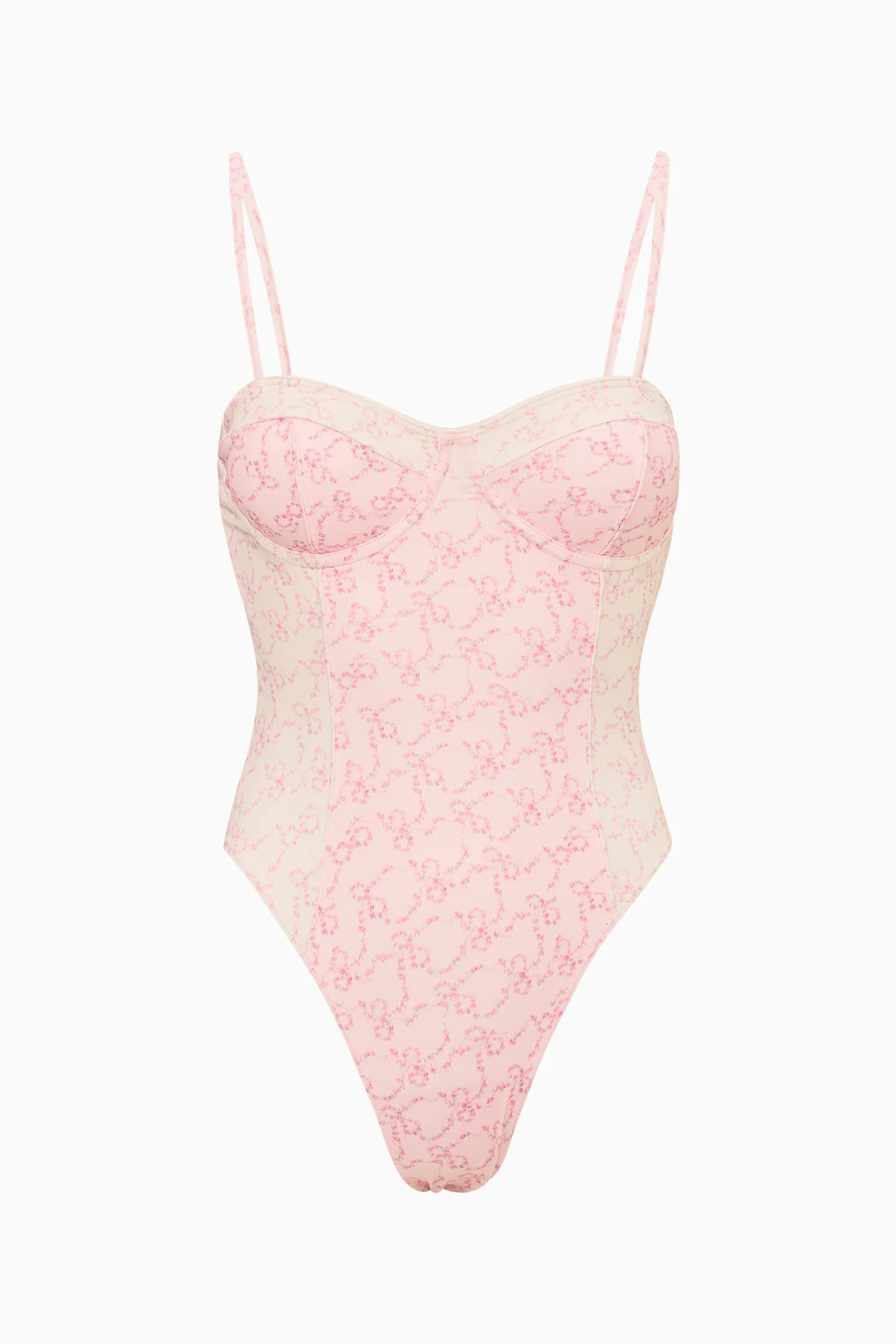 Mina Floral Bow Print One-Piece Swimsuit - Image 5