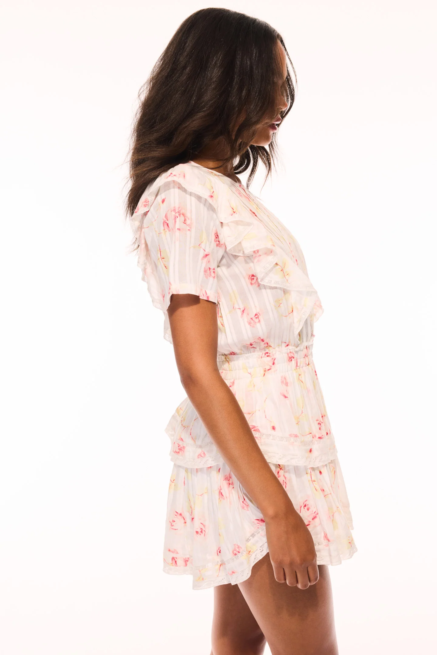 Natasha Upcycled Cotton Mini Dress - CHERRY SODA - Image 3