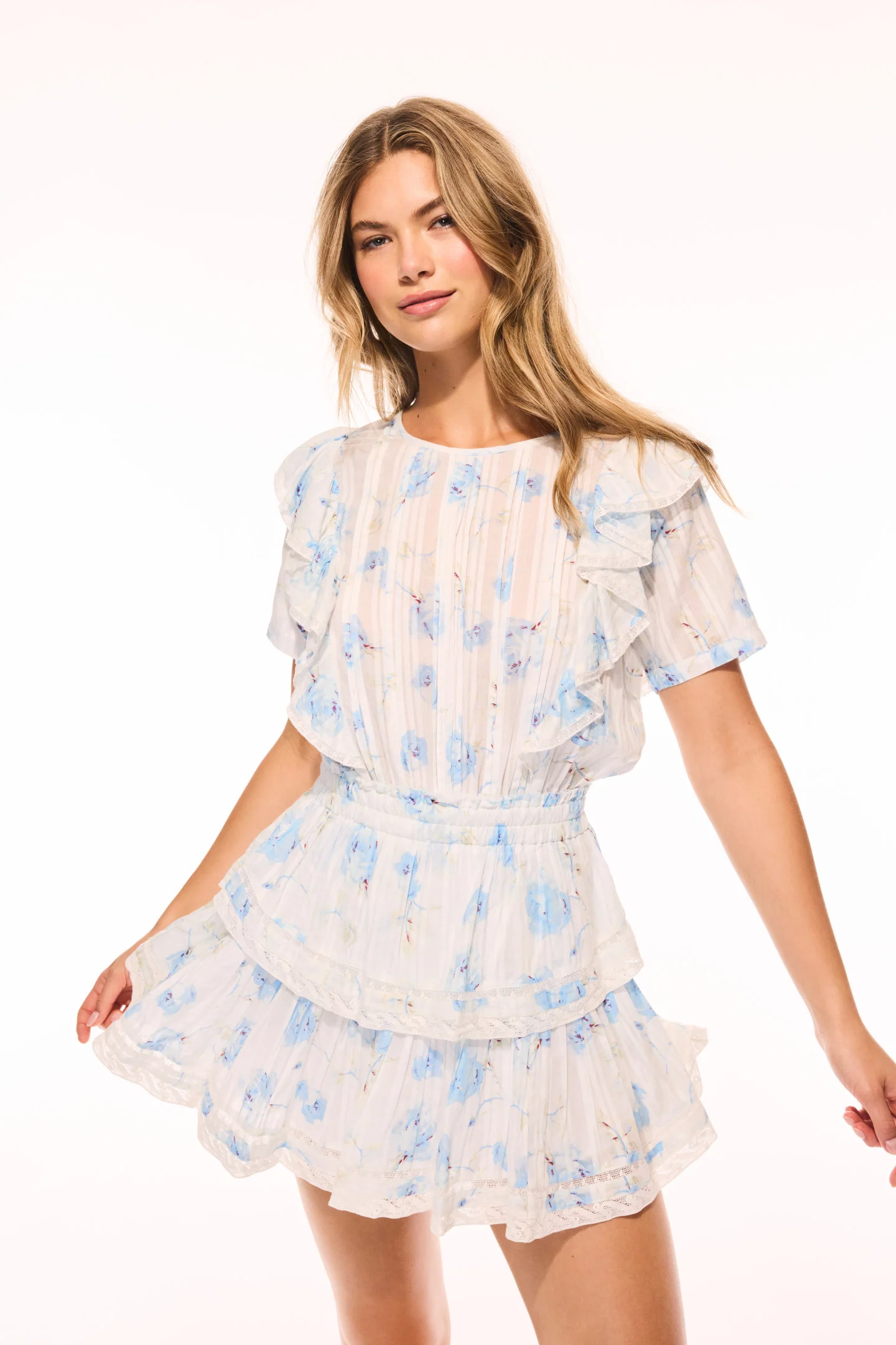 Natasha Upcycled Cotton Mini Dress - SANTA ROSA RIVER - Image 3