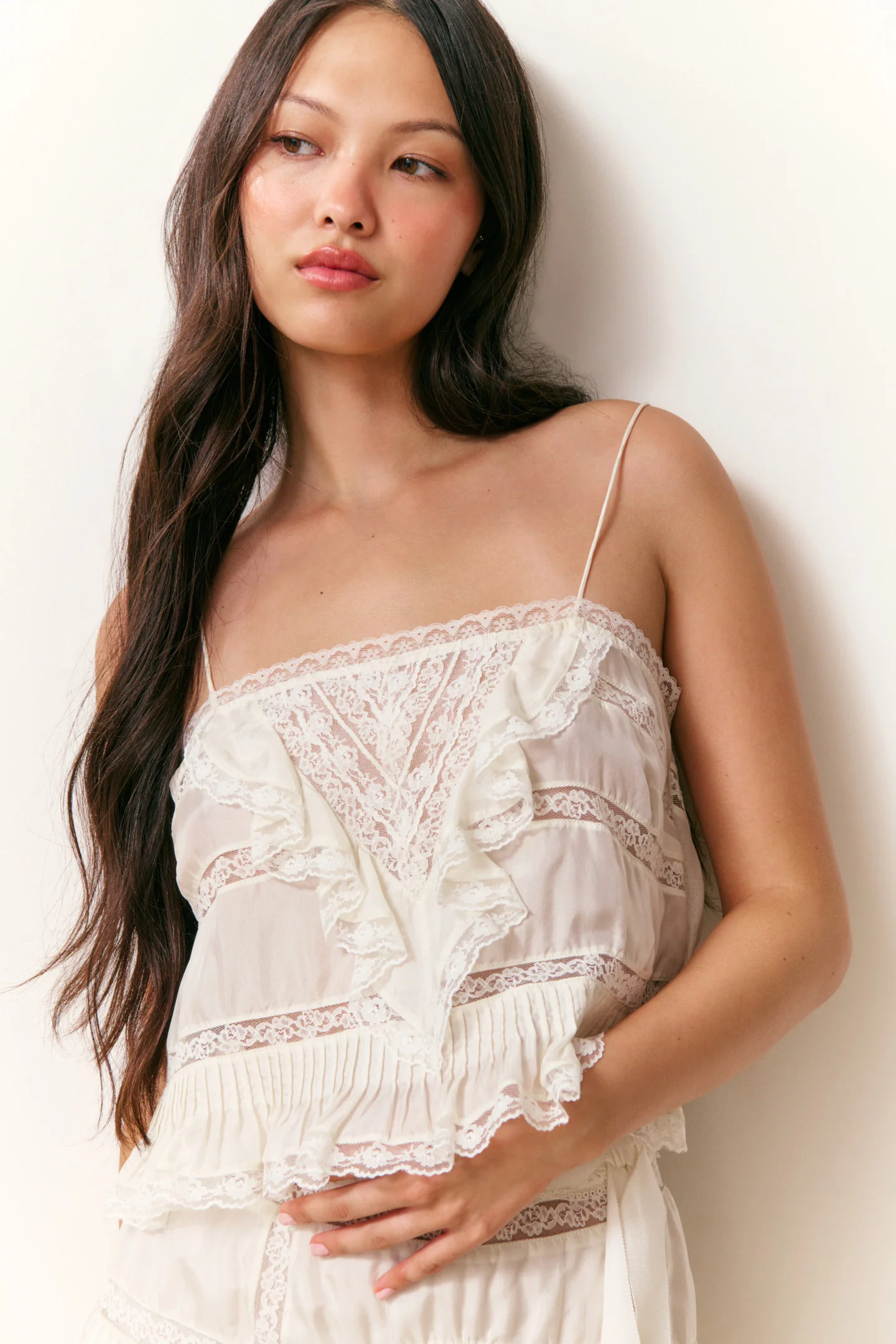 Ondeline Silk Lace Ruffle Cami - Image 4