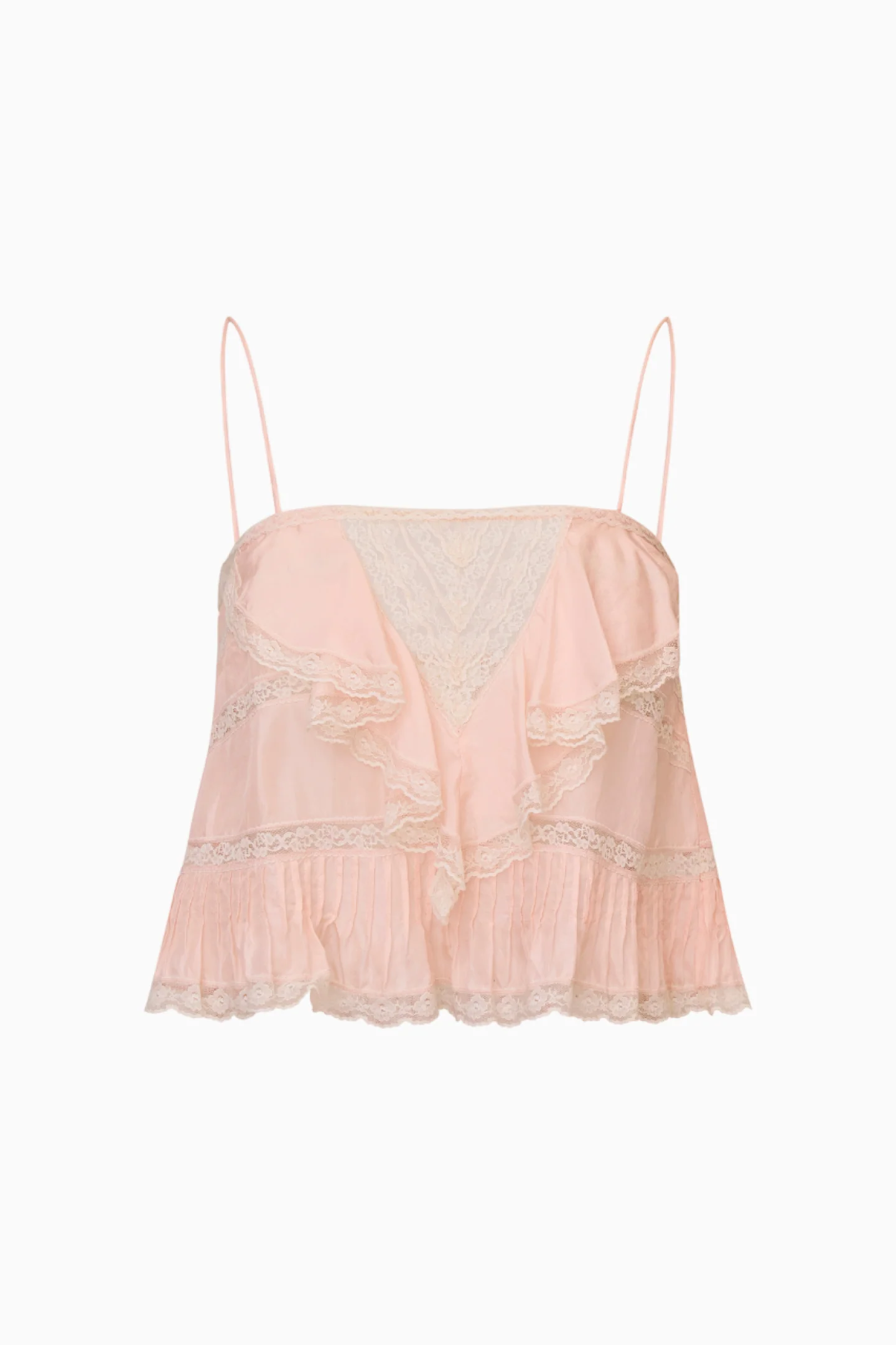 Ondeline Silk Lace Ruffle Cami - Image 12