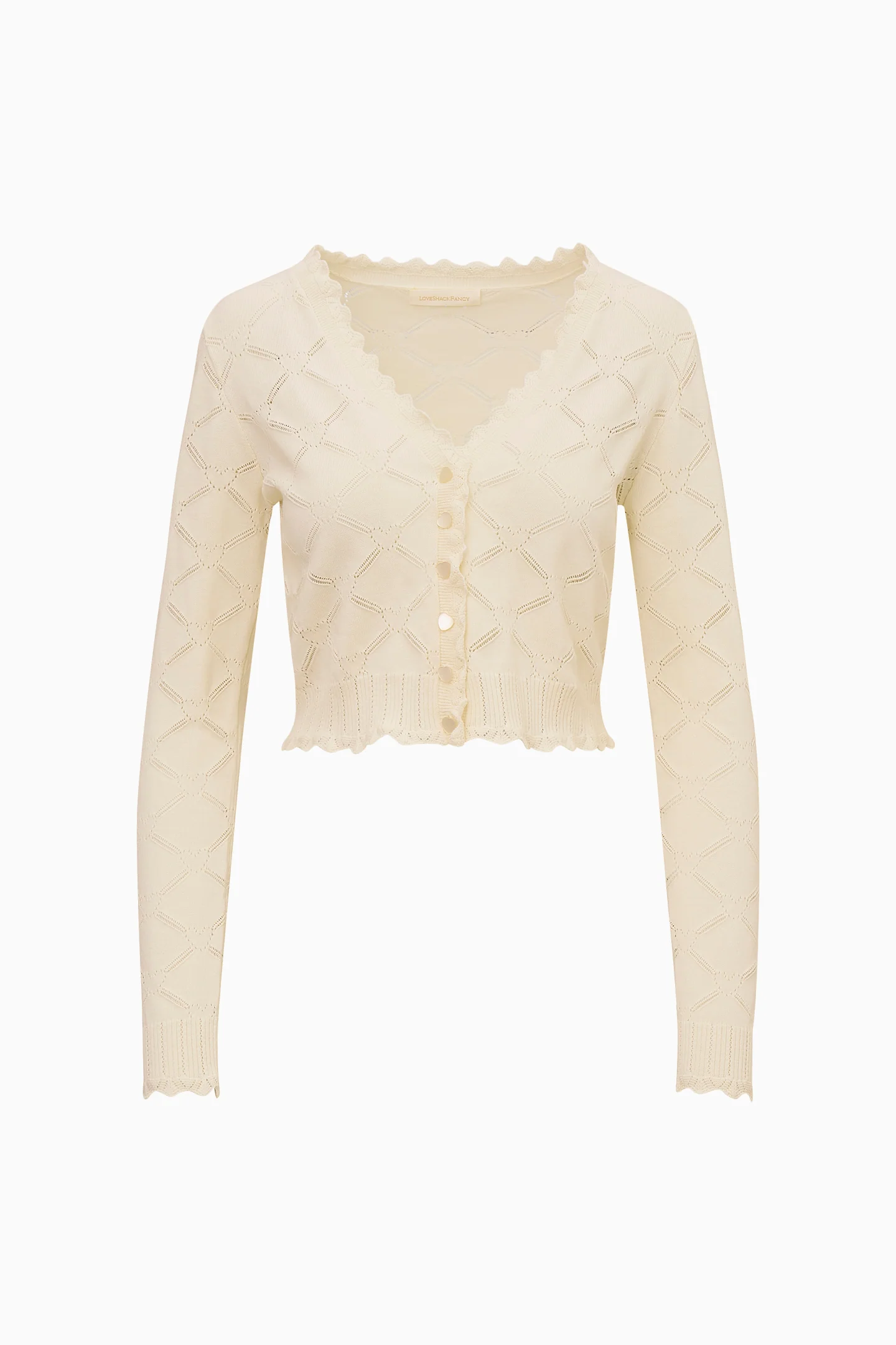 Petra Knit Heart Argyle Cardigan - Image 5