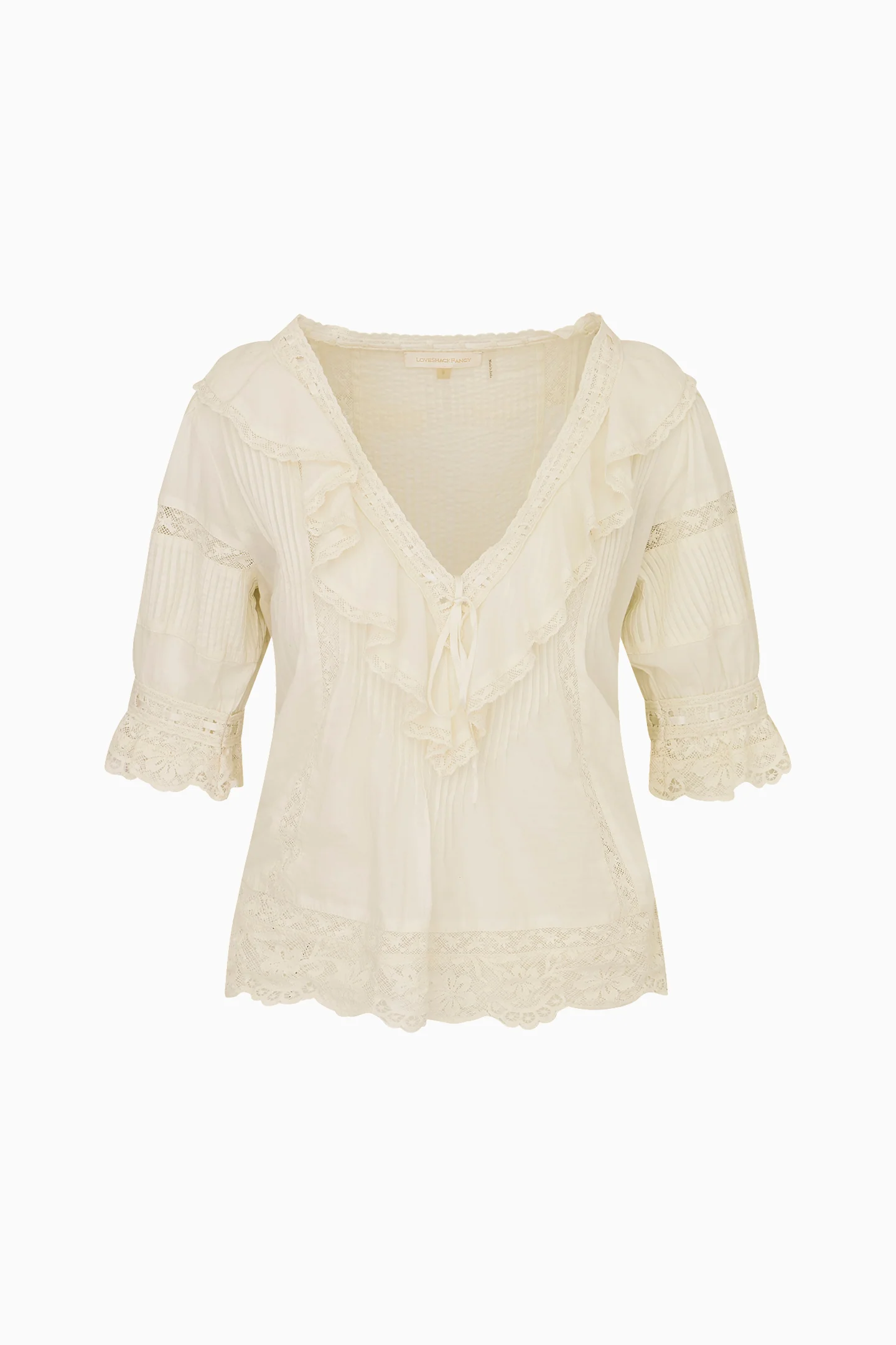Romilly Cotton Lace Ruffle Blouse - Image 11