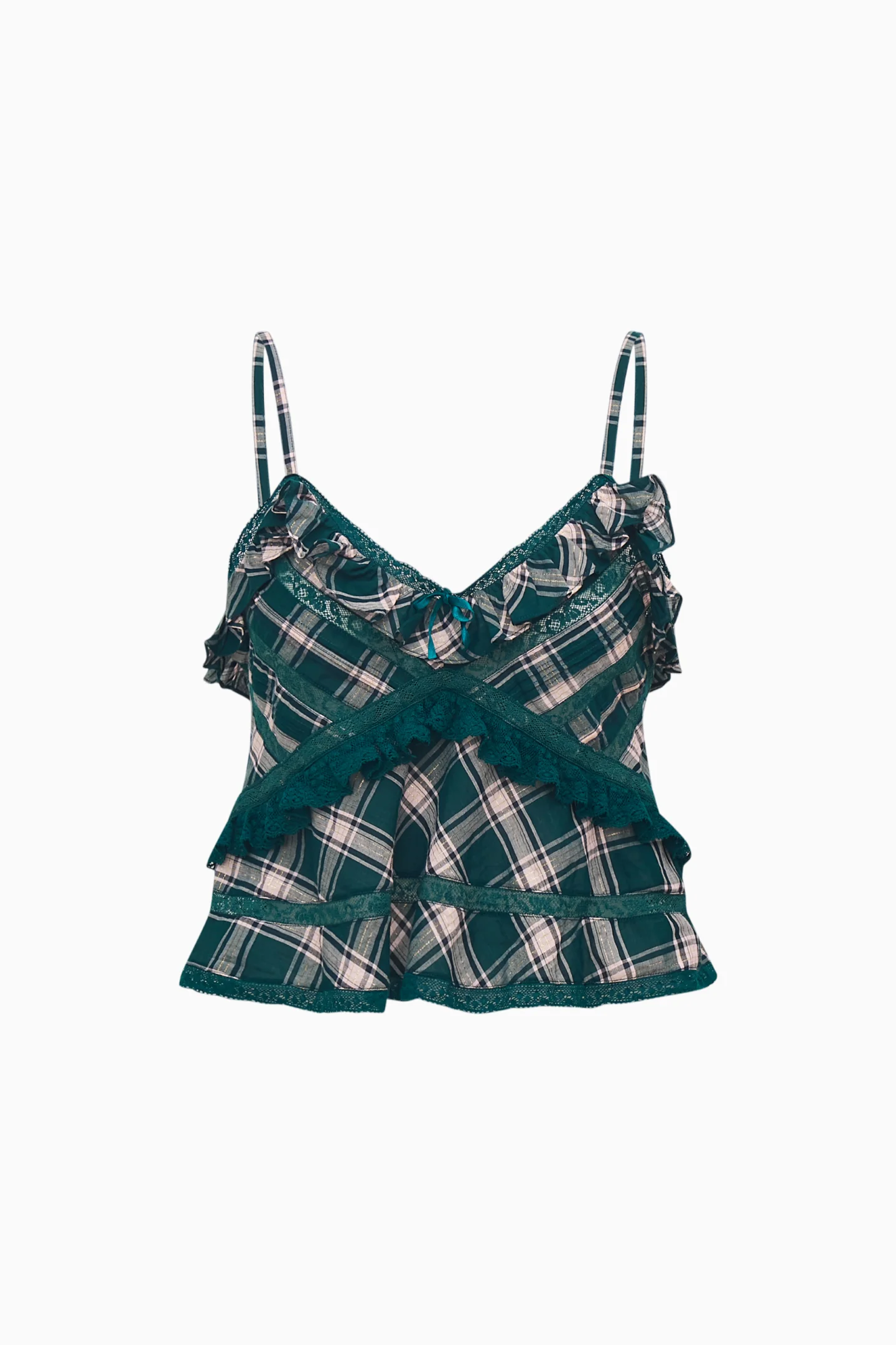 Sormina Tartan Cotton Top - MISTLETOE KISS - Image 6