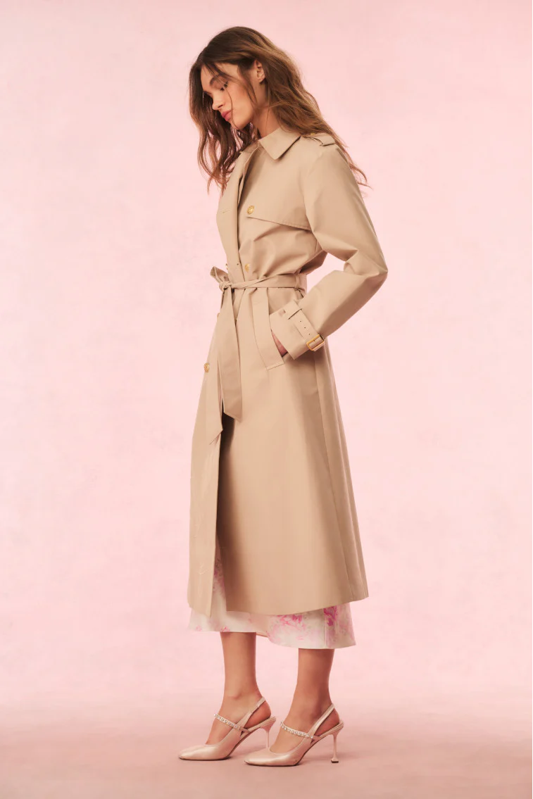 Thiel Bow-Embroidered Trench Coat - Image 4