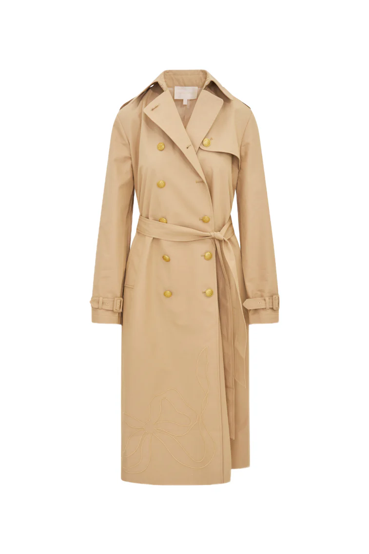 Thiel Bow-Embroidered Trench Coat - Image 7