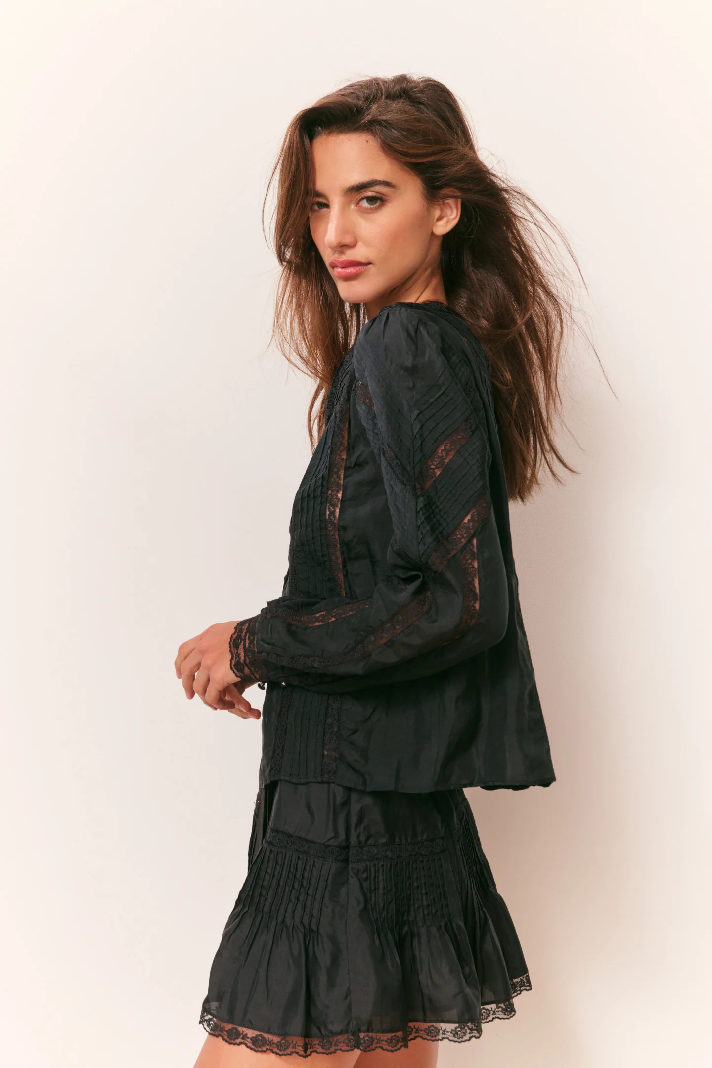 Willia Silk Lace-Detailed Mini Skirt - Image 5